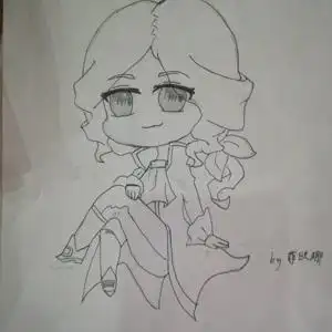 神奇宝贝菲欧娜简笔画