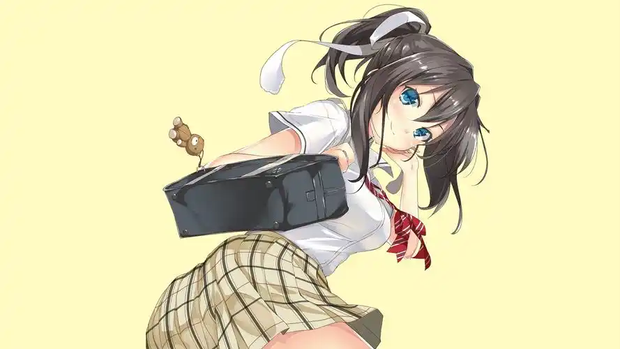 日系动漫jk制服美女桌面壁纸