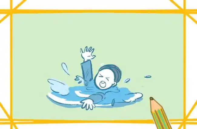 的简笔画完美落水的跳水运动员简笔画职业人物简笔画防溺水简笔画画法