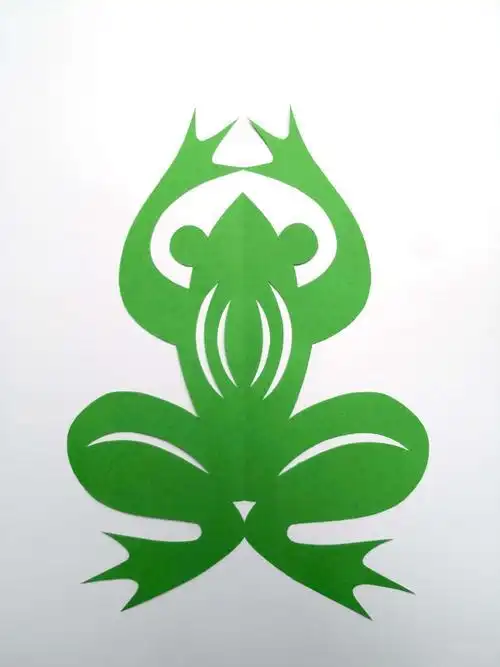 我想学剪纸五毒看蛙鞋样