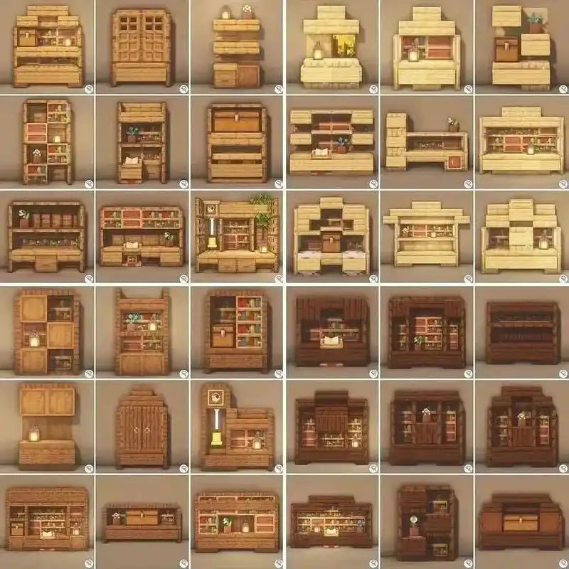 我的世界|简单家具内饰合集.希望可以给你的小家带来灵感95  - 抖音