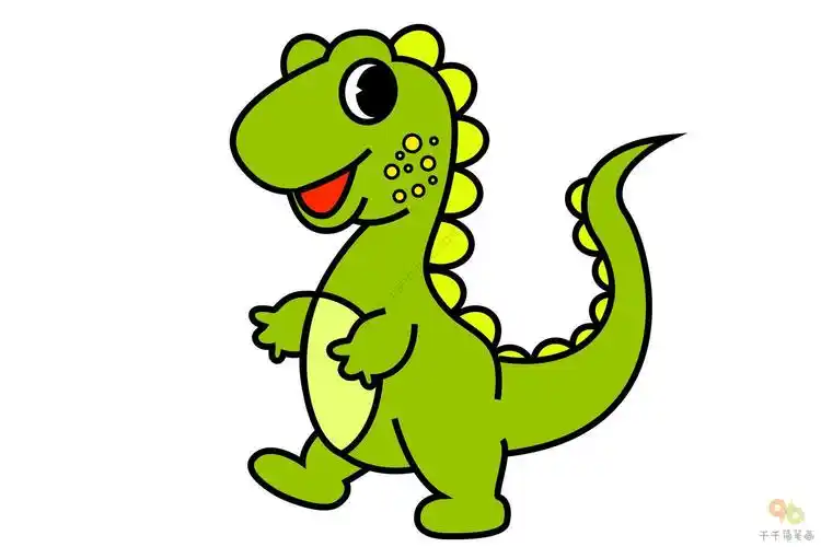 超萌的恐龙简笔画