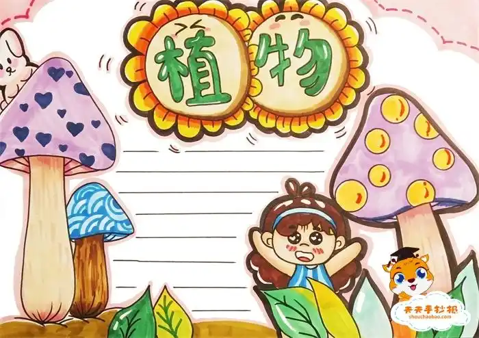 小学生植物手抄报一等奖教程,植物手抄报相关素材图片