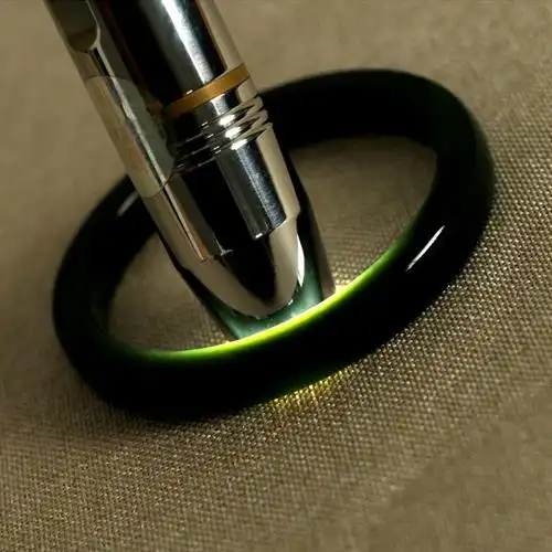 和田玉塔青玉细料手镯女款墨玉方条平安玉镯手镯