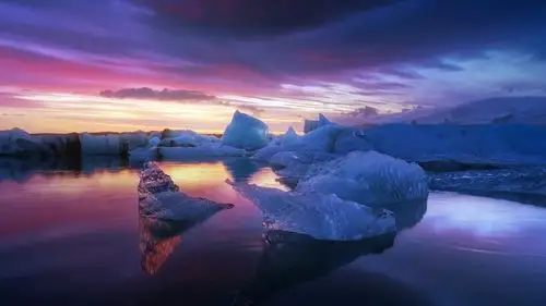 动态冰山海洋美景高清桌面壁纸4k