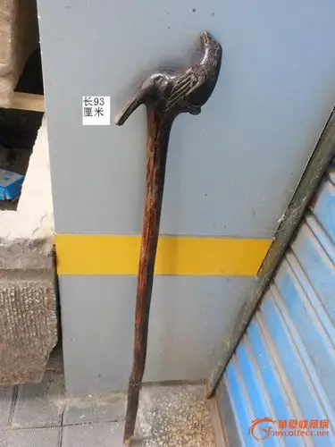 木雕喜鹊拐杖