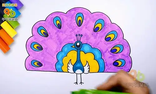 孔雀王子的花裙子简笔画