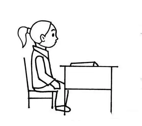 上课认真听讲的学生简笔画怎么画?