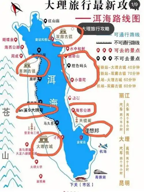 大理环洱海包车攻略