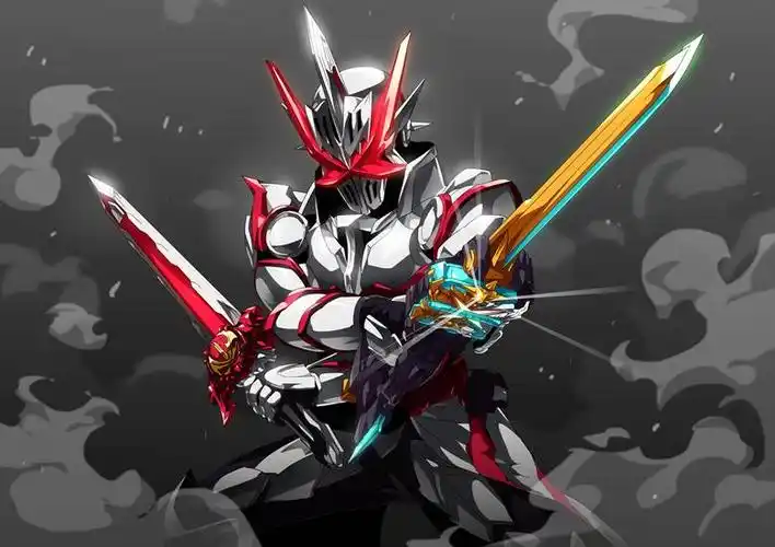 假面骑士圣刃saberp站插画图片