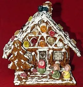 姜饼房子,杏仁图,姜饼