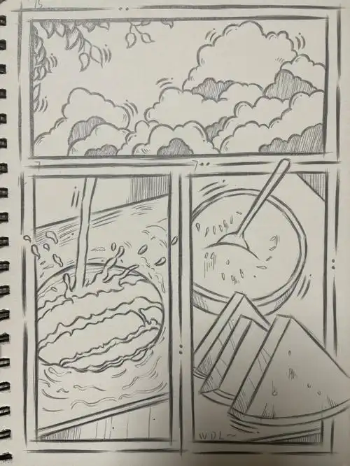 铅笔绘画|分镜插画