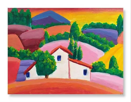 大地美术画室—寒假精品小班 布面丙烯画第一周作品展