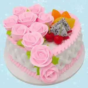 心形生日蛋糕模型图片