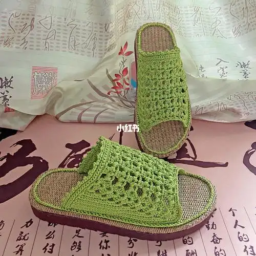 凉拖鞋教程4_凉拖_钩针教程_兴趣爱好_手工