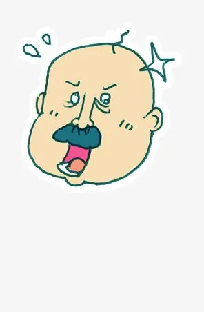 圣诞节卡通手绘拿水杯老头