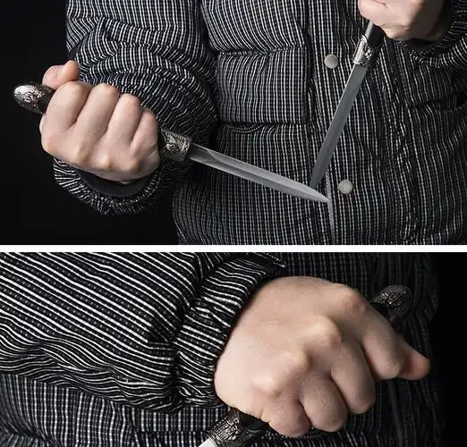 短剑鸳鸯剑不锈钢一体短剑短刀双手剑车载防身宝剑玩具鱼肠剑未开刃深