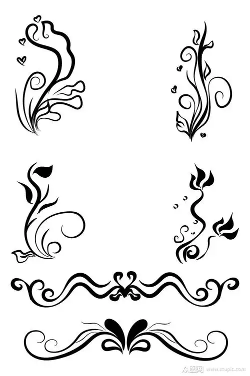 简约欧式花纹花边素材