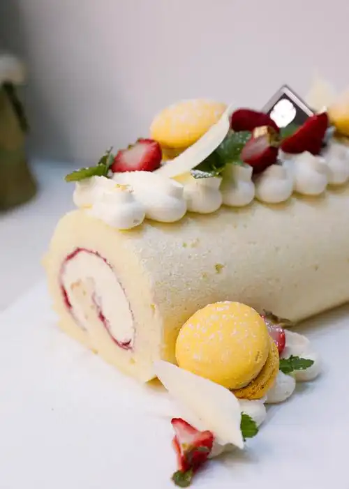 瑞士卷拍摄蛋糕卷美食拍摄奶油蛋糕卷拍摄