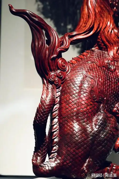 小叶紫檀麒麟神兽全手工雕刻木雕艺术摆件