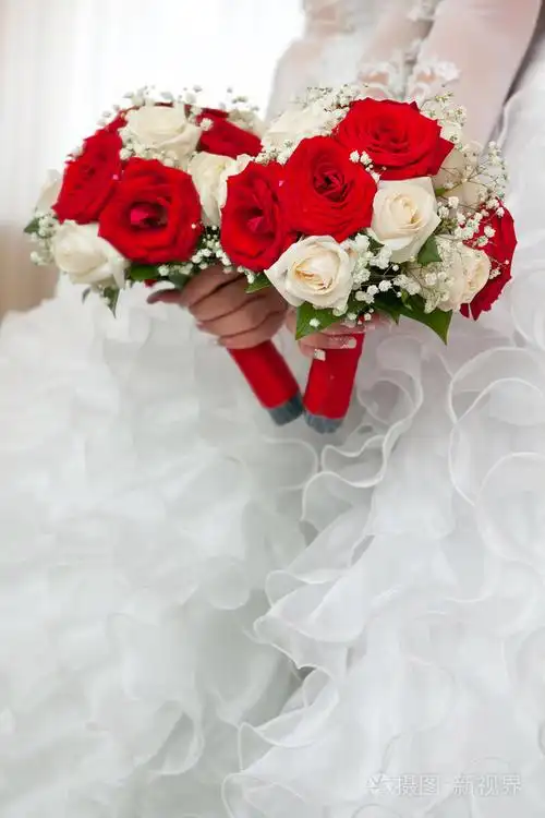 在一场婚礼的美丽新娘花束