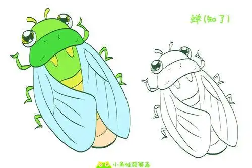 知了简笔画知了简笔画图片