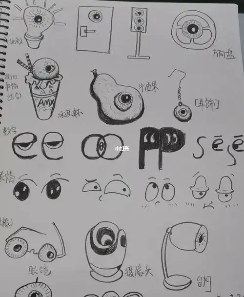 图形创意条形码眼睛的创意联想