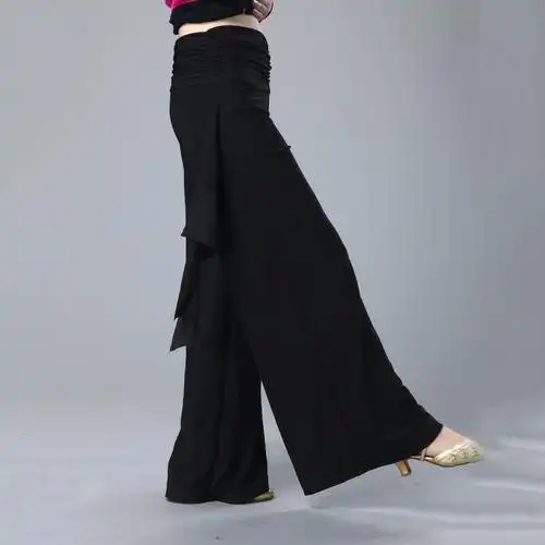 练功舞蹈裤长裤女广场舞裙裤摩登练习裤国标舞服新款交谊舞