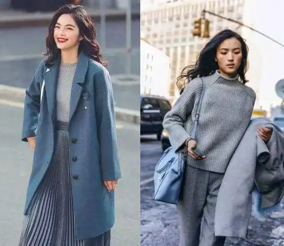 衣服灰色配蓝色好看吗