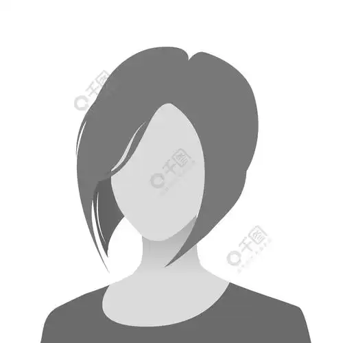 默认头像照片占位符灰色的个人资料图片图标穿t恤的女人