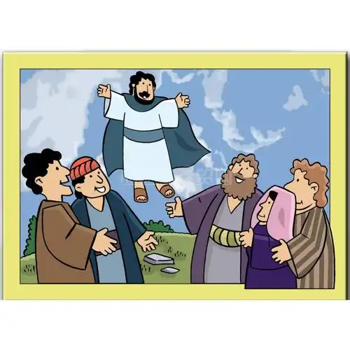 耶稣升天 复活节福音手工 耶稣故事23_圣经故事画框_儿童用品_圣贸网