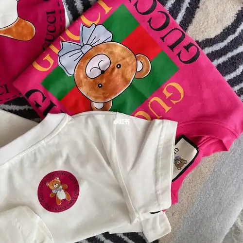 gucci古琦联名款小熊短袖每款都太9315了吧_短袖_宝宝穿搭_古驰