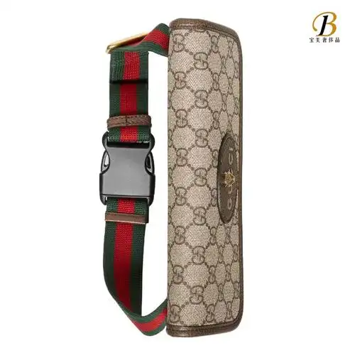 gucci古驰男包新款人造帆布金属虎头邮差包胸包4939309c2vt8745