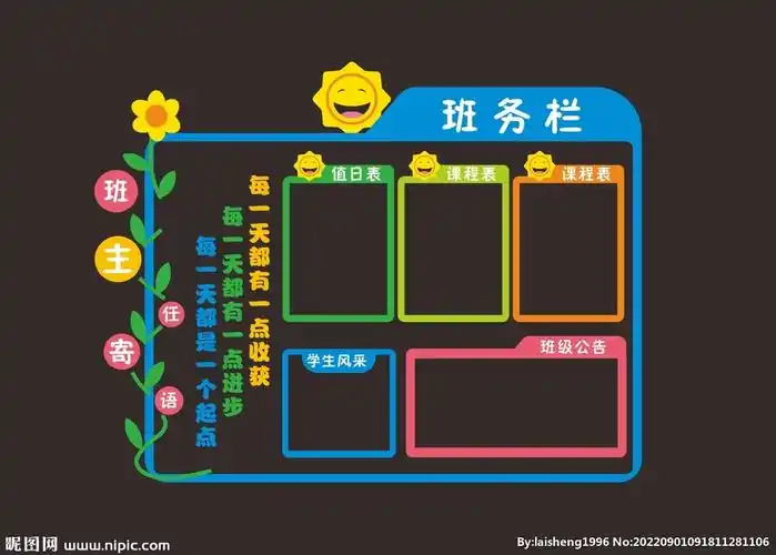 学校班务栏设计图__广告设计_广告设计_设计图库_昵图网nipic.com
