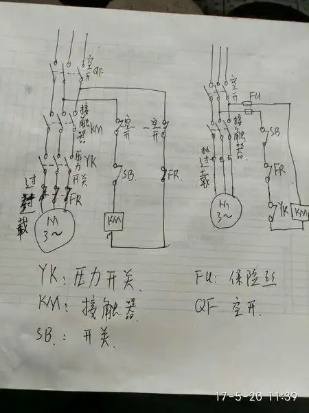 有个220v的压力开关,还没有接触器,请教一下得怎么接线呢谢谢