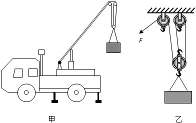 如图甲所示是某校暑假修理楼顶防水使用的一台汽车起重机示意图,起重