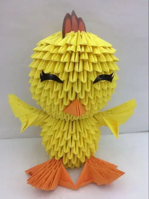 纸三角插小鸡制作教程手工创意三角插diy折纸材料包工厂直销s023-1