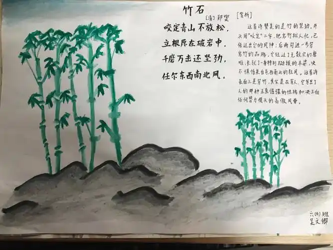六4诗韵之诗画集1——《竹石》