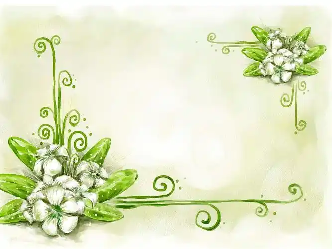 简单黑板报花边图案-晶莹的宝石花图片1