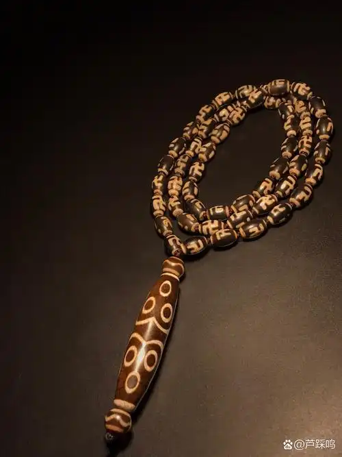 包浆老玛瑙七眼朱砂沁老藏珠天珠项链手持 多宝:10mm*54粒 一眼  二眼