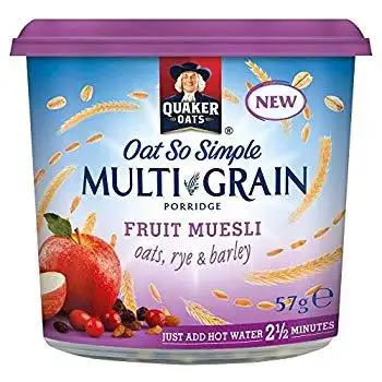quaker oat so simple multigrain porridge fruit muesli (57g)