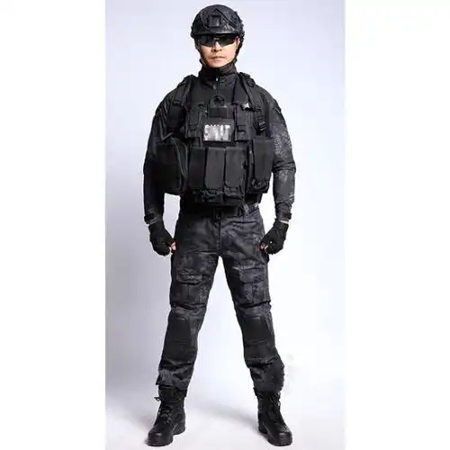 特种兵整套装备 黑蟒蛙服 cs户外战术迷彩服套装 训练服 野战防护装备