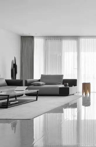 灰色盒子黑白灰的空间性冷淡风格客厅北欧极简客厅设计图片赏析