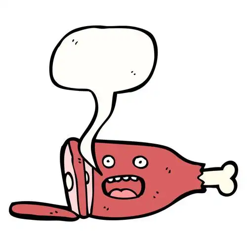 卖肉,矢量,在白色背景上的卡通肉