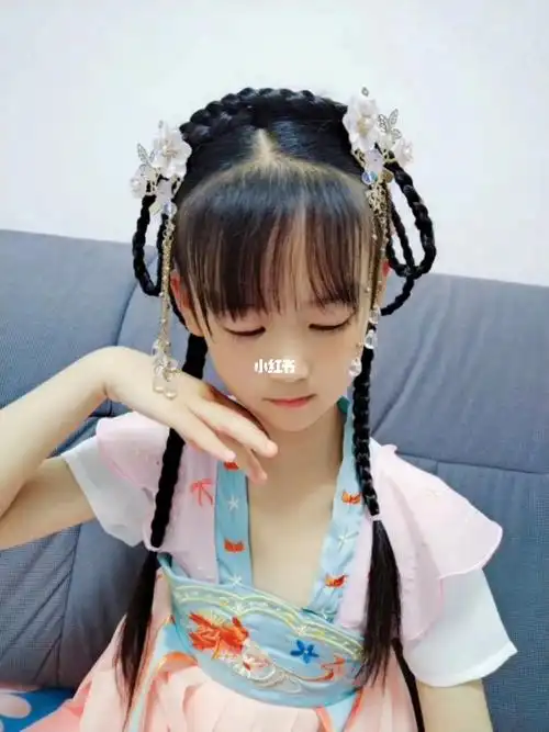 儿童古风发型女童汉服发型教程