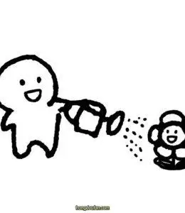 拿着水壶去浇水要如何画?超简单小人简笔画大全