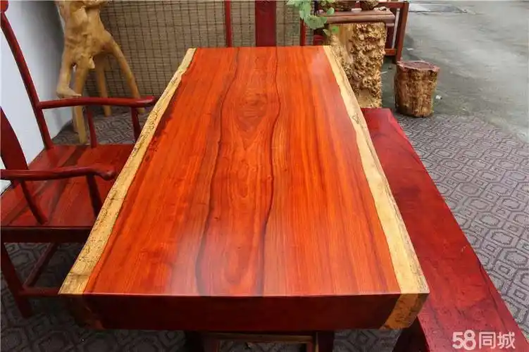 非洲红花梨大板桌原生态实木家具