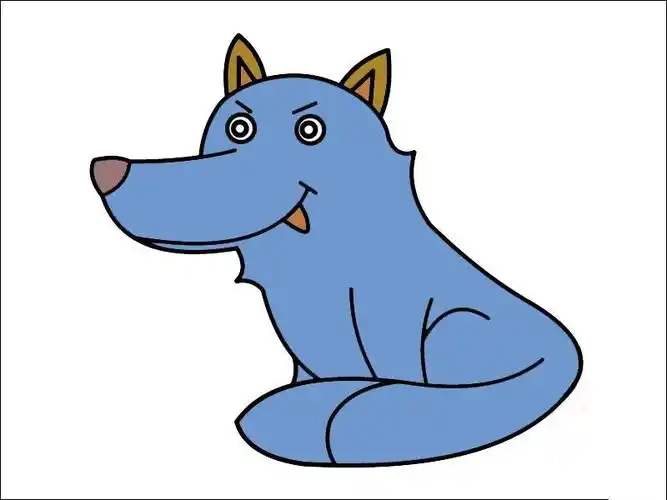 动物简笔画,狼简笔画,简笔画图片