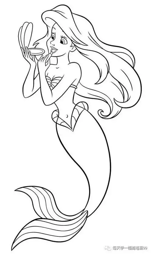 每天学一幅简笔画——12款简单漂亮的美人鱼简笔画片大全