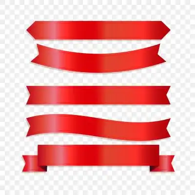 素材红色横幅素材黄色折纸横幅矢量图手绘黄色彩色文本框素材弧形红